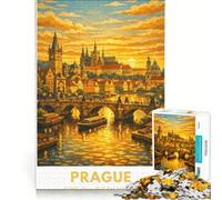 Rompecabezas de 1000 Piezas Prague Czech Republic | 38x52cm El ensamblaje de patrones ayuda a ejercitar el cerebro y es ideal como regalo.