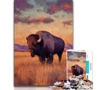 Rompecabezas de 1000 Piezas Prairie Bull para Adultos y Adolescentes Un Juego desafiante para Todos Ideal para Mujeres y Hombres 50x75cm