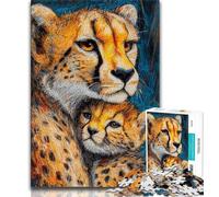 Rompecabezas de 1000 Piezas Prairie Cheetah Adultos Juego Educativo y desafiante para Mujeres y Hombres (50x75cm)
