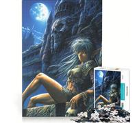 Rompecabezas de 1000 Piezas: Princesa Elfa Demonio, Juego Imposible, Corte de precisión, con Piezas de Formas aleatorias Que encajan Perfectamente 38x26cm