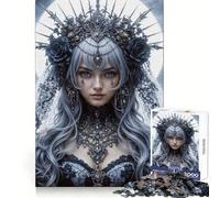 Rompecabezas de 1000 Piezas Princesa en Contemplación para Adolescentes Mejora la Memoria, relájate, Bordes precisos, Regalo increíble 38x26cm