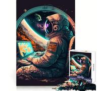 Rompecabezas de 1000 Piezas Programador en el Espacio para Adolescentes Mejora la Memoria Divertido y Relajante Bordes Afilados 50x75cm