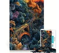 Rompecabezas de 1000 Piezas Puente de Piedra para Adolescentes Mejora la Memoria Juego Relajante Bordes limpios Artículo de Santa Claus 38x26cm