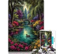 Rompecabezas de 1000 Piezas Puente de Verano para Adultos y Adolescentes, Juguetes educativos, antiestrés, Ideal para Decorar el Escritorio 38x26cm