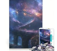 Rompecabezas de 1000 Piezas Puente Estelar de Estrellas Juego de ingenio Actividades Familiares con póster y Hoja de Preguntas a Juego 50x75cm