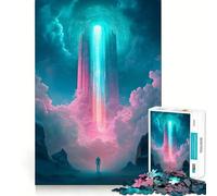 Rompecabezas de 1000 Piezas Puerta Celestial,Corte preciso,Divertido Juego de Habilidad Mental,Juego para el Tiempo de Descanso,Regalo Festivo de Ocio (38x26cm)