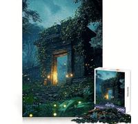 Rompecabezas de 1000 Piezas Puerta de Piedra Antigua para Adolescentes Un Regalo Memorable, Ideal para desconectar y divertirse (50x75cm)