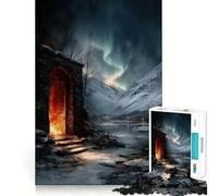 Rompecabezas de 1000 Piezas Puerta Mística al Paisaje Invernal para Adultos Ideal para Mejorar la Memoria y Disfrutar de Momentos de Paz Diseño para armar Regalo de Primera Calidad (38x52cm)