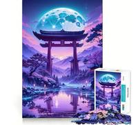 Rompecabezas de 1000 Piezas Puerta Torii de la Tranquilidad, diseño Premium, Juguete para ejercitar la Mente, Ideal para Momentos de Paz y diversión, cumpleaños (50x75cm)
