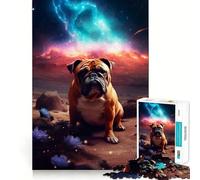 Rompecabezas de 1000 Piezas Pug en Marte para Adolescentes Juego Mental Juguete para el hogar Corte preciso (38x52cm)