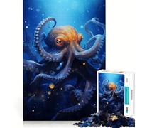 Rompecabezas de 1000 Piezas Pulpo del Mar para Adultos, Juguete Que desafía la Mente, para una escapada Tranquila, colección Art Collection (50x75cm)