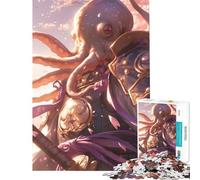 Rompecabezas de 1000 Piezas Pulpo Samurai Juegos Familiares Juego Educativo Desafío Juguete Regalo para Cumpleaños Análisis y Lógica (Tamaño 75x50cm)