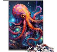 Rompecabezas de 1000 Piezas Pulpo, un Rompecabezas de 1000 Piezas, un desafiante Arte DIY para entusiastas, Relajarse (tamaño 26x38cm)