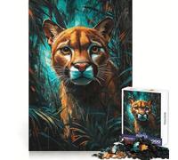 Rompecabezas de 1000 Piezas Puma Escondido para Adultos Juguete Inteligente para el hogar Decoración de Pared con Corte preciso (50x75cm)