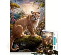 Rompecabezas de 1000 Piezas Puma Místico para Adolescentes Ayuda a desarrollar la Memoria, diseño fácil de armar, Regalo entrañable (50x75cm)