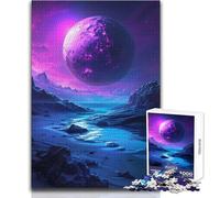 Rompecabezas de 1000 Piezas Purple Mysterious Planet para adultosActividad cognitiva de Aprendizaje lúdicoRegalo sorpresas alegresTamaño 38x52cm