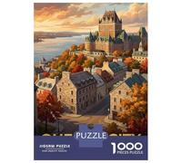 Rompecabezas De 1000 Piezas Quebec City Autumn View Rompecabezas para Adultos Juguetes Antiestrés Regalos para Mujeres Regalos De Cumpleaños Únicos 52x38cm/1000pcs