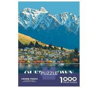 Rompecabezas De 1000 Piezas - Queenstown New Zealand Vintage Rompecabezas para Adultos Juegos Familiares Carrera De Velocidad Manual Oferta como Regalos para Toda La Familia 70x50cm/1000pcs