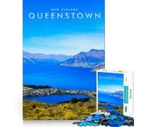 Rompecabezas de 1000 Piezas Queenstown Nueva Zelanda Flawless Fit Art Thinking Skill Game Relax Time Play Christmas Art Gift (50x75cm)
