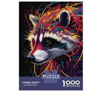 Rompecabezas De 1000 Piezas Raccoon Animal Rompecabezas para Adultos Juegos Relajantes Decoración del Hogar Cumpleaños Y Navidad 70x50cm/1000pcs