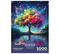 Rompecabezas De 1000 Piezas Rainbow Tree Night Sky Rompecabezas para Adultos Juegos Relajantes Decoración del Hogar Cumpleaños Y Navidad 70x50cm/1000pcs