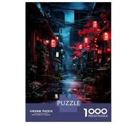 Rompecabezas De 1000 Piezas Rainy Night Lanterns Street Rompecabezas para Adolescentes Juego De Ingenio Regalos para Mujeres Cumpleaños Y Navidad 52x38cm/1000pcs