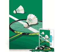 Rompecabezas de 1000 Piezas Raqueta de bádminton y Volantes Juego de ingenio para ejercitar la Mente,Relajarse y divertirse Regalo Ideal para cumpleaños (50x75cm)