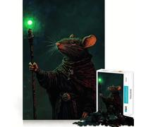 Rompecabezas de 1000 Piezas Rata Maga con Bastón para Adolescentes Colección de Arte Recall Upgrade Calm Relax Clear Cut (50x75cm)