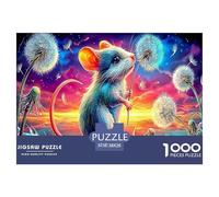 Rompecabezas de 1000 Piezas Ratón Durmiente para Adultos y niños - Ratón (Diente de león) - Divertido y desafiante Juego Familiar - Juego Educativo - 38 x 26 cm (1000 Piezas)