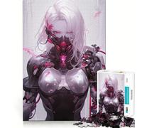 Rompecabezas de 1000 Piezas Ready to Kill Anime Girl para Adolescentes Mejora la Memoria Cómodo, Relajante, Corte Firme Regalo Festivo (38x26cm)