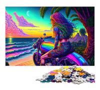 Rompecabezas de 1000 Piezas Rebel Ride by The Ocean para Adultos Adolescentes a Partir de 14 años (38 x 26 cm)