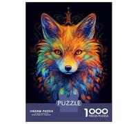 Rompecabezas De 1000 Piezas Red Fox Potrait Abstract Rompecabezas para Adultos Juego De Ingenio Difícil Difícil Único Cumpleaños Y Regalos 38x26cm/1000pcs