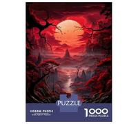 Rompecabezas De 1000 Piezas Red Japanese Nature Art Rompecabezas para Adolescentes Juguetes Antiestrés Decoración Perfecta Cumpleaños 70x50cm/1000pcs