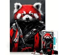 Rompecabezas de 1000 Piezas Red Panda Crimson Warrior para Adolescentes Juguete Divertido para armar Diseño nítido y Coleccionable (50x75cm)