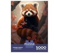 Rompecabezas De 1000 Piezas Red Panda In Forest Nature Rompecabezas para Adultos Juego De Ingenio Decoración Perfecta Cumpleaños Y Navidad 52x38cm/1000pcs