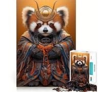 Rompecabezas de 1000 Piezas Red Panda Samurai para Adolescentes Refuerza la Memoria y el vínculo Familiar Bordes precisos Regalo Original (50x75cm)