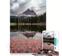 Rompecabezas de 1000 Piezas Reflejo de montaña en Lago para Adultos Juguete de lógica, diseño Relajante y Divertido para armar Regalo Ideal para Navidad (38x26cm)
