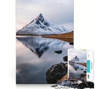 Rompecabezas de 1000 Piezas Reflejo de montaña Nevada en Lago Tranquilo para Adolescentes Juguete para ejercitar la Mente Diseño Relajante Regalo Ideal para armar (38x52cm)