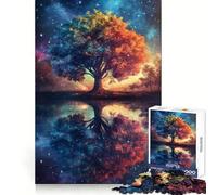 Rompecabezas de 1000 Piezas Reflejo del Árbol Celestial,un desafío Mental,una Actividad Relajante,un Ajuste Perfecto y un Regalo Ideal (38x52cm)