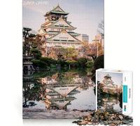 Rompecabezas de 1000 Piezas Reflejo del Castillo de Osaka para Adultos, un desafío Mental, una escapada Tranquila y una Pieza de colección de Arte (50x75cm)