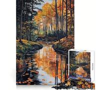 Rompecabezas de 1000 Piezas Reflejo del río en otoño para Adultos Desarrolla la Memoria, estimula la Memoria, Evita distracciones y CREA una Experiencia Festiva Sorprendente (38x26cm)