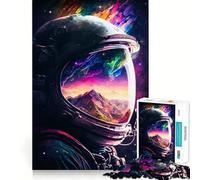 Rompecabezas de 1000 Piezas Reflejos de astronautas,Juego de construcción Limpio,Juego para ejercitar la Mente,Juego Relajante,Regalo Divertido de cumpleaños (38x26cm)