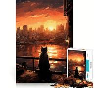 Rompecabezas de 1000 Piezas Reflejos del Atardecer para Adultos Rompecabezas de Memoria Disfrute del Montaje Lento de la Imagen Regalo Creativo 50x75cm