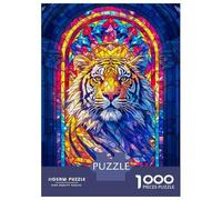 Rompecabezas De 1000 Piezas Regal Tiger Rompecabezas para Adultos Juego De Ingenio Difícil Difícil Único Cumpleaños Y Regalos 52x38cm/1000pcs