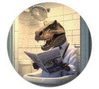Rompecabezas de 1000 Piezas, Regalo de Dinosaurio Leyendo periódico, Rompecabezas Redondo de 1000 Piezas, decoración artística DIY, Regalo de cumpleaños, 67,5 x 67,5 cm