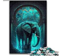 Rompecabezas de 1000 Piezas,Regalo de Elefante,Mundo mítico,Rompecabezas para Adultos,tamaño 50x75cm, Adolescentes y coleccionistas,Ideal para decoración del hogar y Regalo de Viaje.