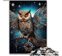 Rompecabezas de 1000 Piezas, Regalo de Galaxy Owl, Rompecabezas difíciles para Adultos, tamaño 26x38cm, Ideal para Parejas, Navidad, Año Nuevo y San Valentín.