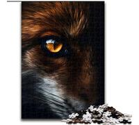 Rompecabezas de 1000 piezas,regalo fascinante,rompecabezas de madera macro de ojo de zorro para adultos,tamaño 50x75cm,actividad para el hogar para vacaciones,cumpleaños y noches de juegos familiares.