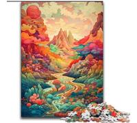 Rompecabezas de 1000 Piezas, Regalo, Paisaje Colorido y absurdo, Rompecabezas difíciles para Adultos, tamaño 50x75cm, desafiante Rompecabezas, Juguete Relajante para Adolescentes.