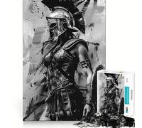 Rompecabezas de 1000 Piezas Reina de la Guerrera Espartana para Adultos, Juguete Que desafía la Mente, diversión en Conjunto, Corte de Calidad, (38x26cm)